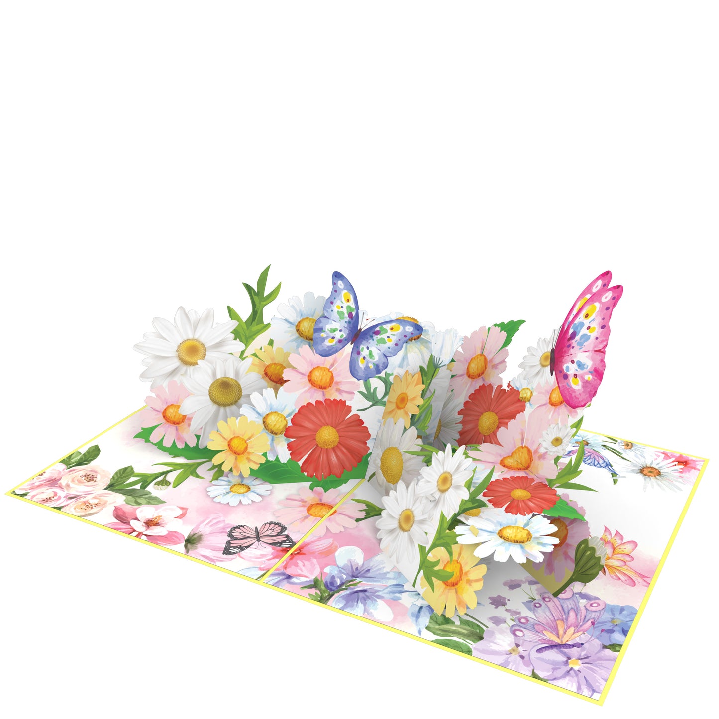 Daisy Flower Garden 3D Pop Card