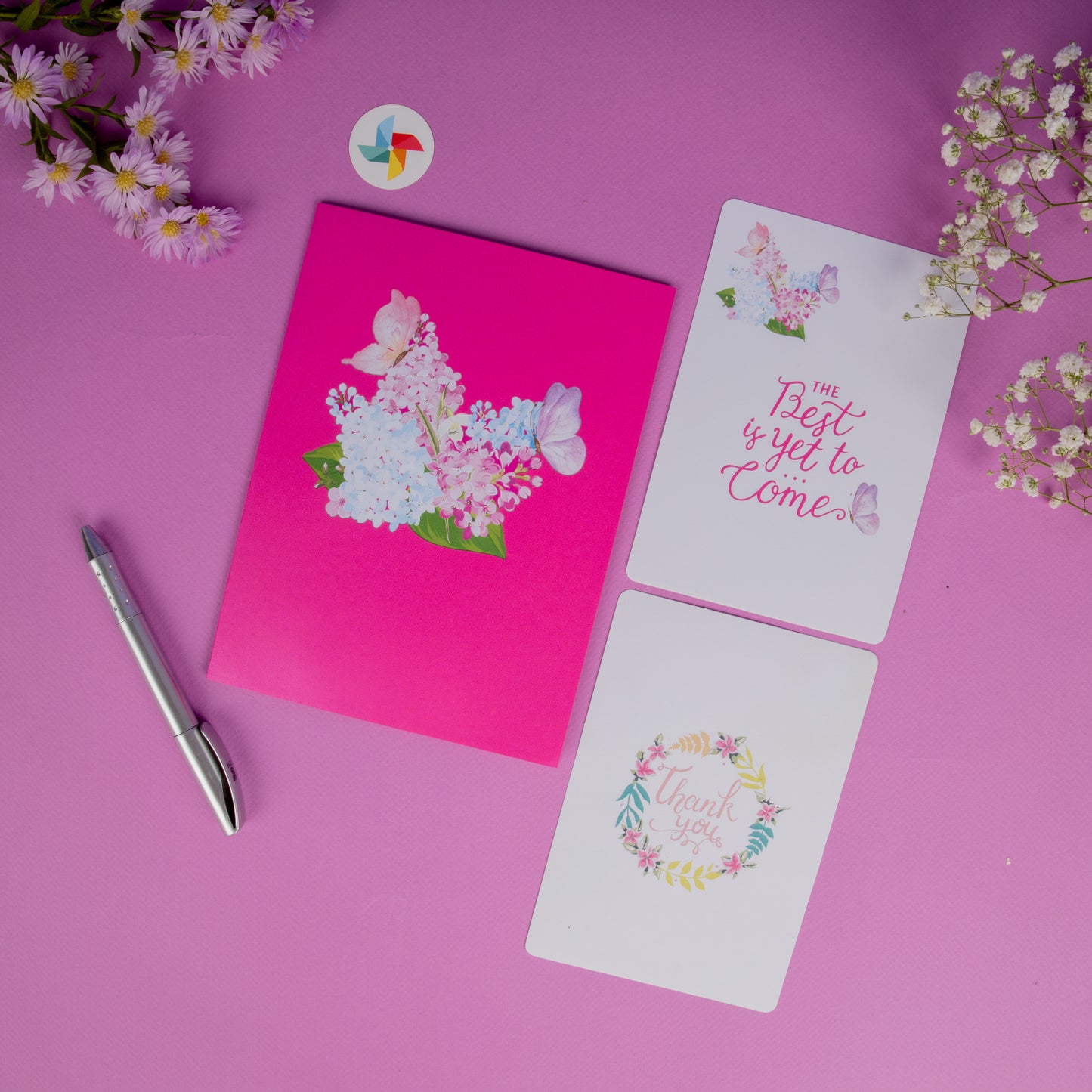 Lilac Flower Garden 3D Pop Card