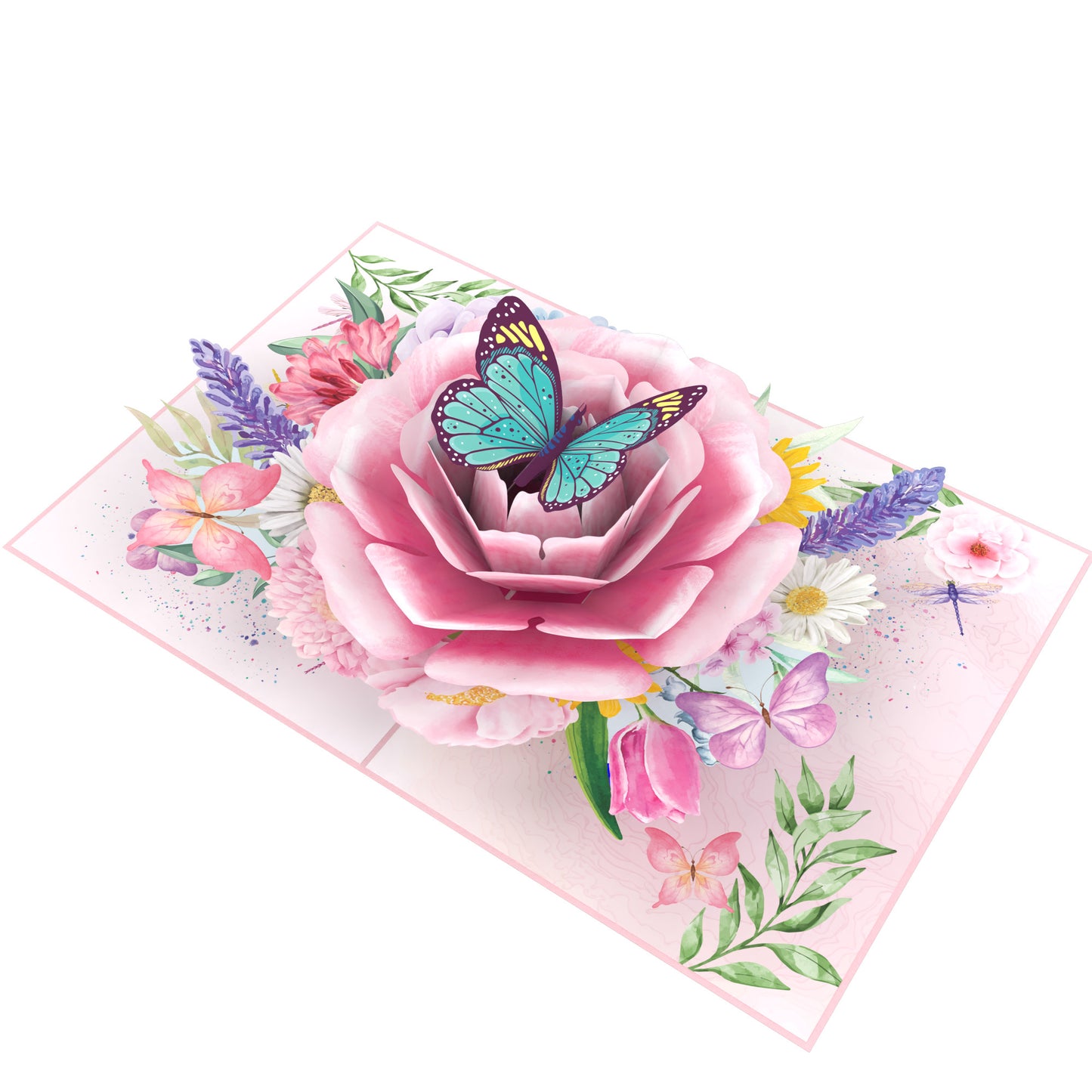 Spring Lovely Rose 3D Pop Card