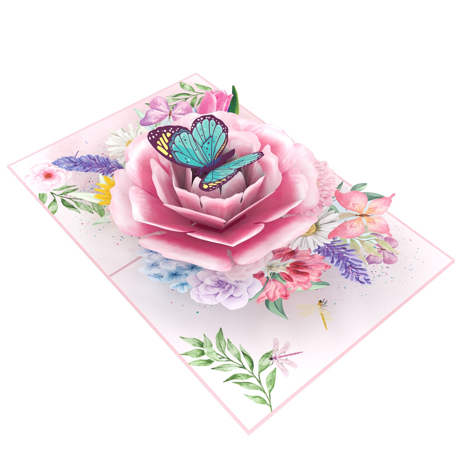 Spring Lovely Rose 3D Pop Card