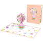 Violet Flower Vase 3D Pop Card